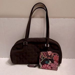 Vera Bradley Quilted Handbag With Wallet